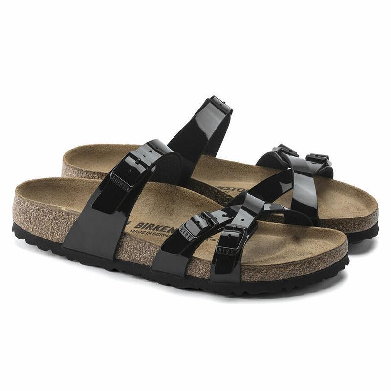 Birkenstock Lak Birko Flor Franca Dame Sort | DK 446OKI